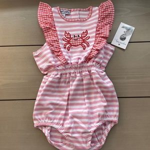 Baby girl crab onesie